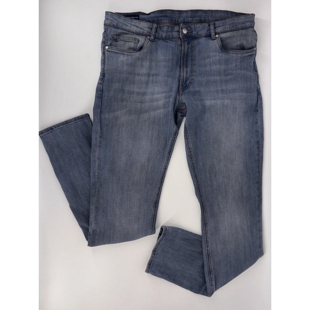 Peter Millar Collection Men's Vintage Washed 5-Pocket Jeans 38x35 Stretch EUC